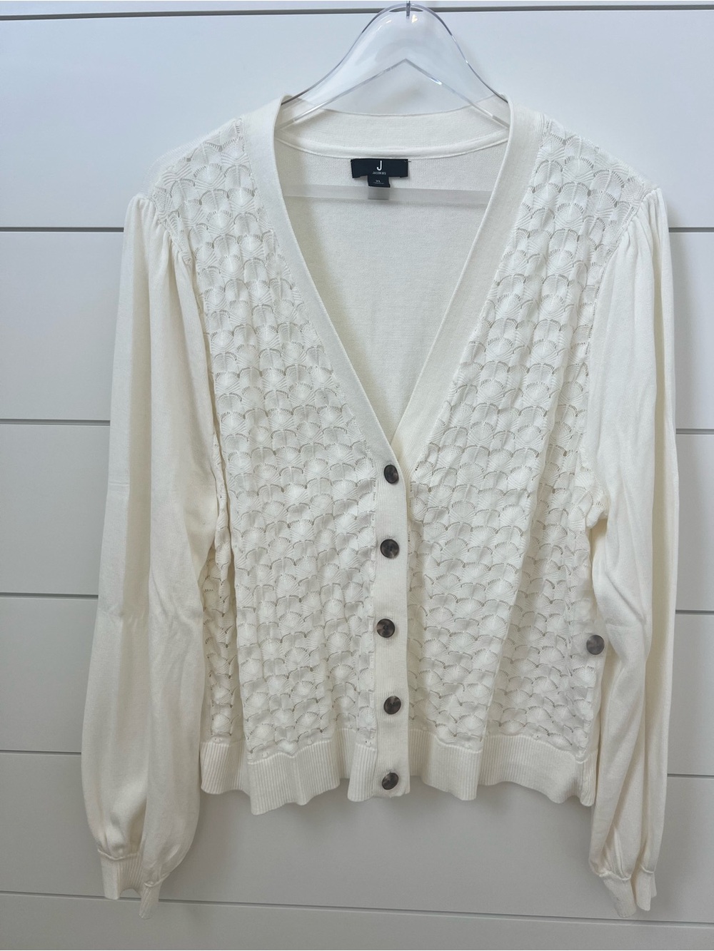 Jason Wu Cream Knit Button-Front Cardigan Sweater